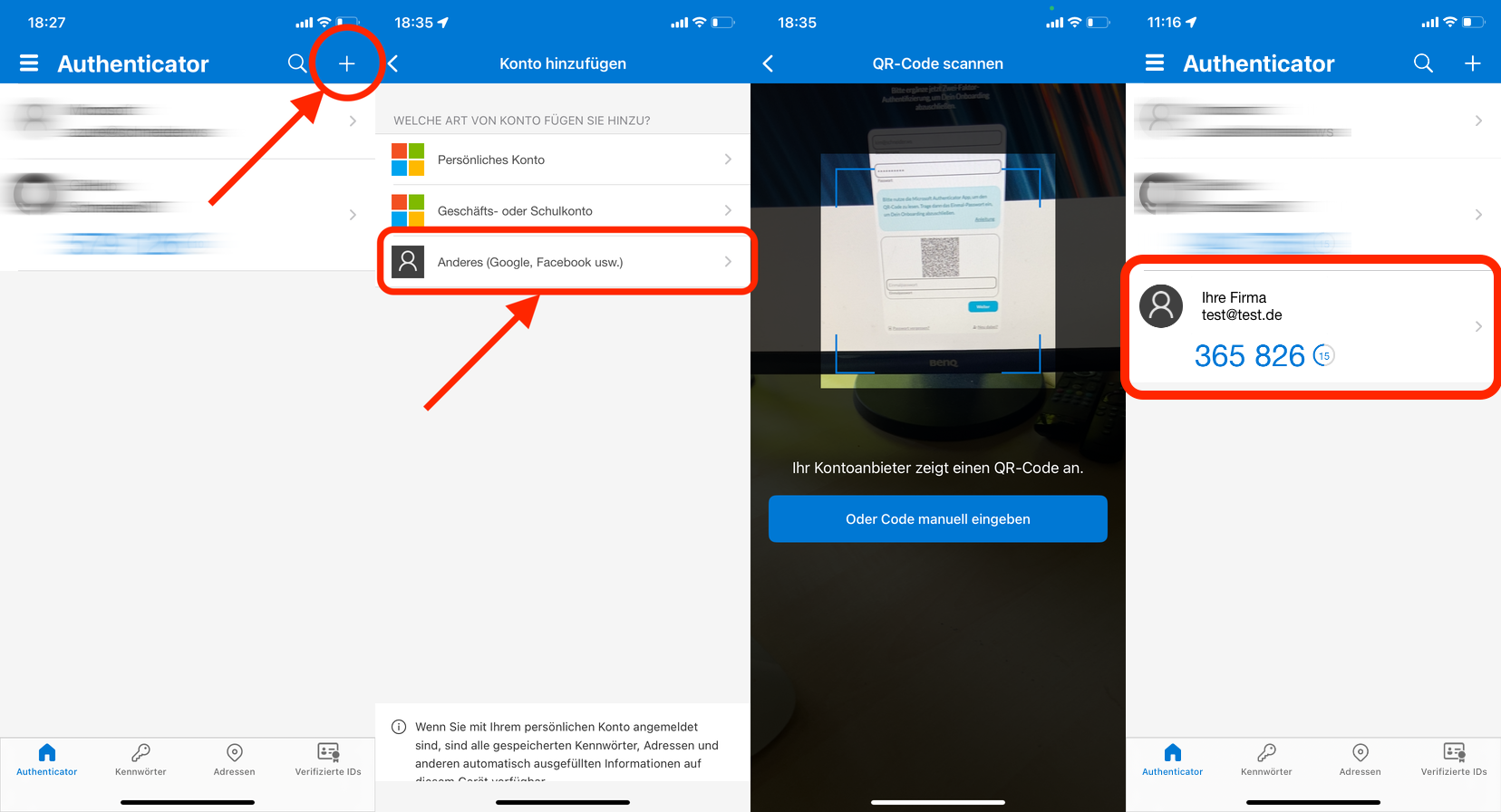 Zwei-Faktor-Authentifizierung mit Microsoft Authenticator